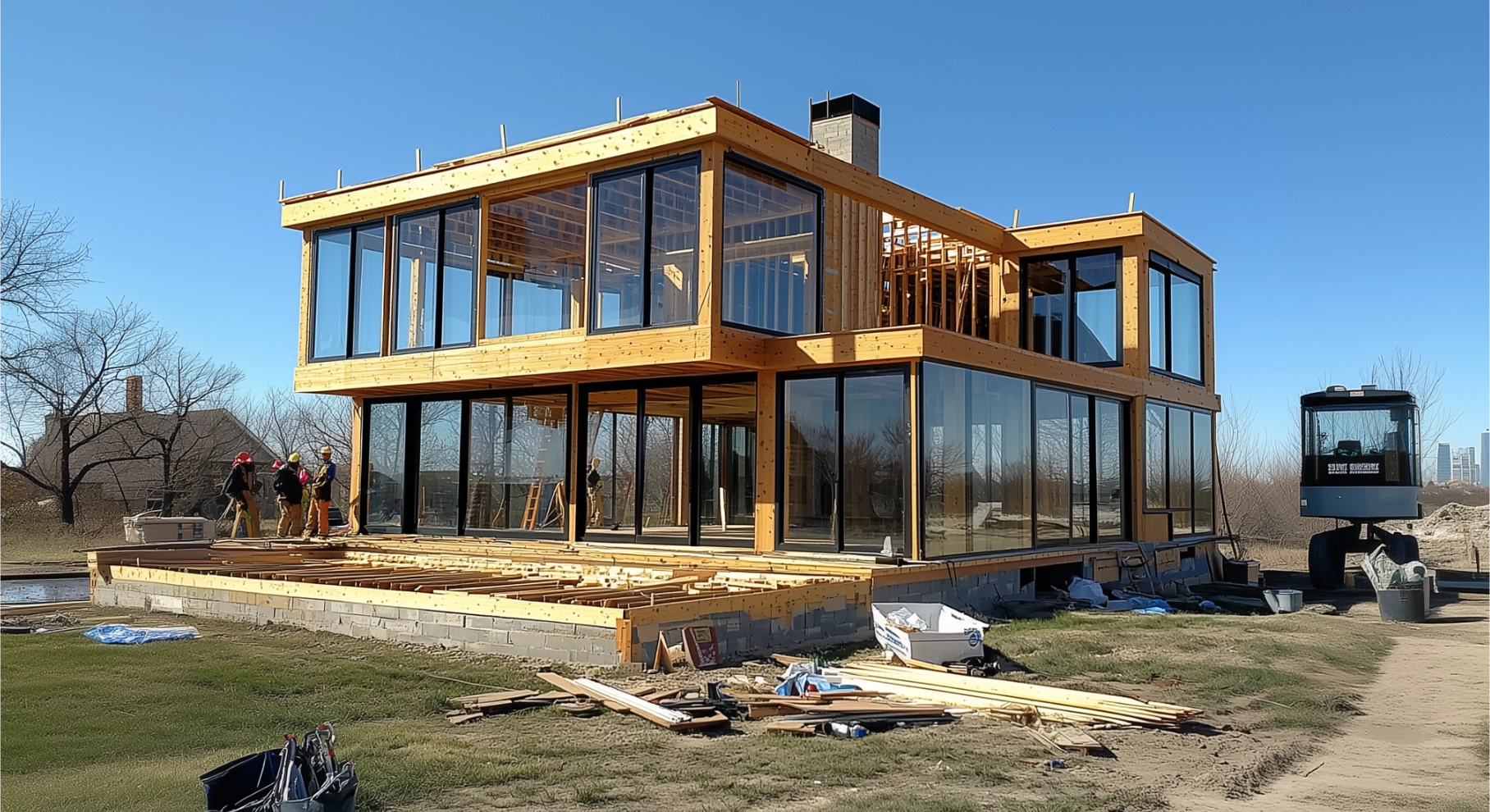 Фотография 1 Полное остекление загородного дома