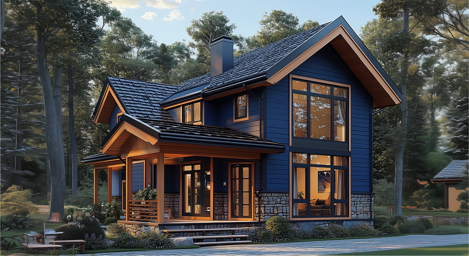 Фотография 0 Остекление загородного дома под ключ