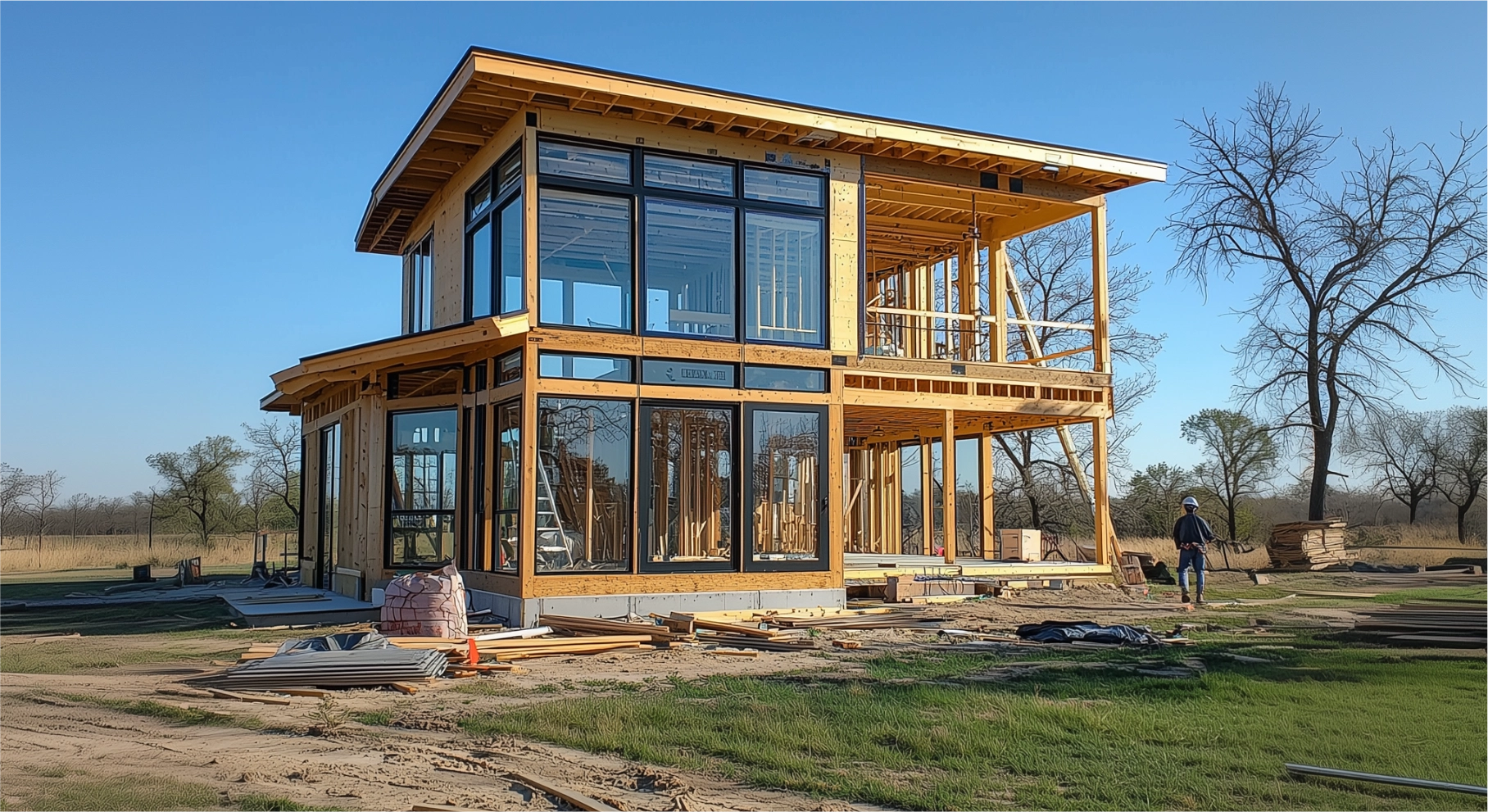 Фотография 0 Полное остекление загородного дома