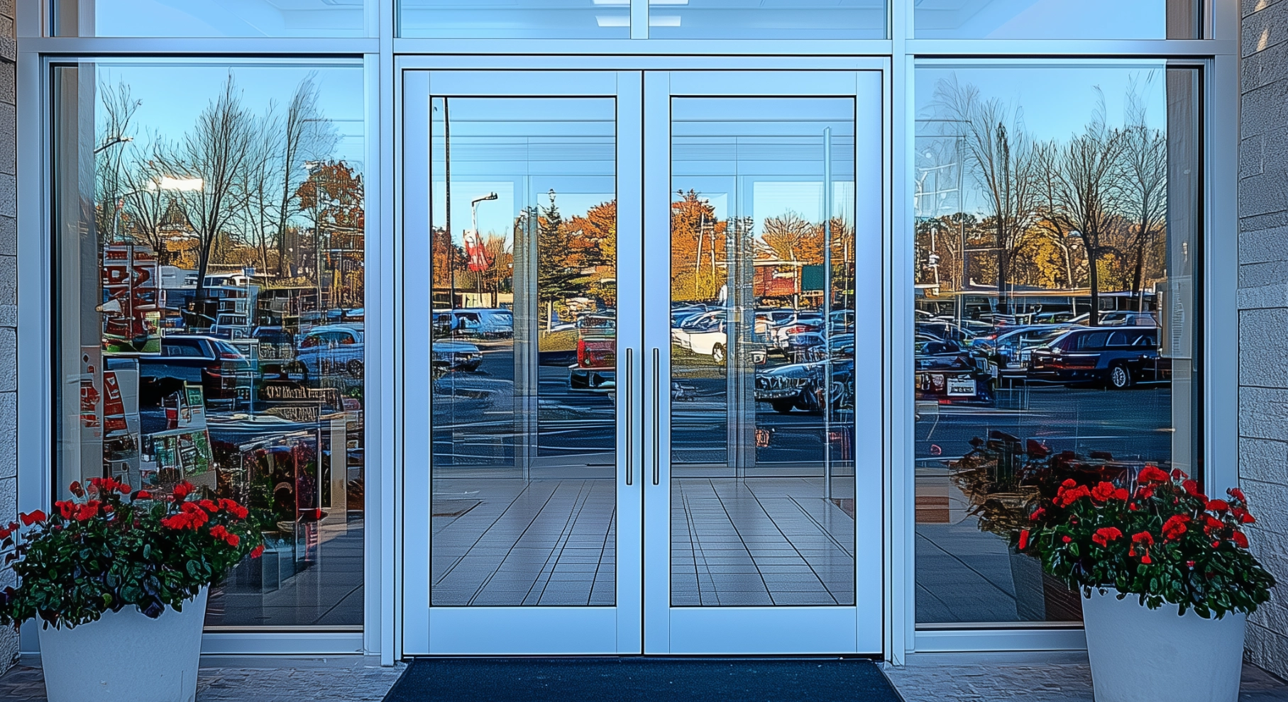 Фотография 0 Пластиковая дверь в коммерческое помещение